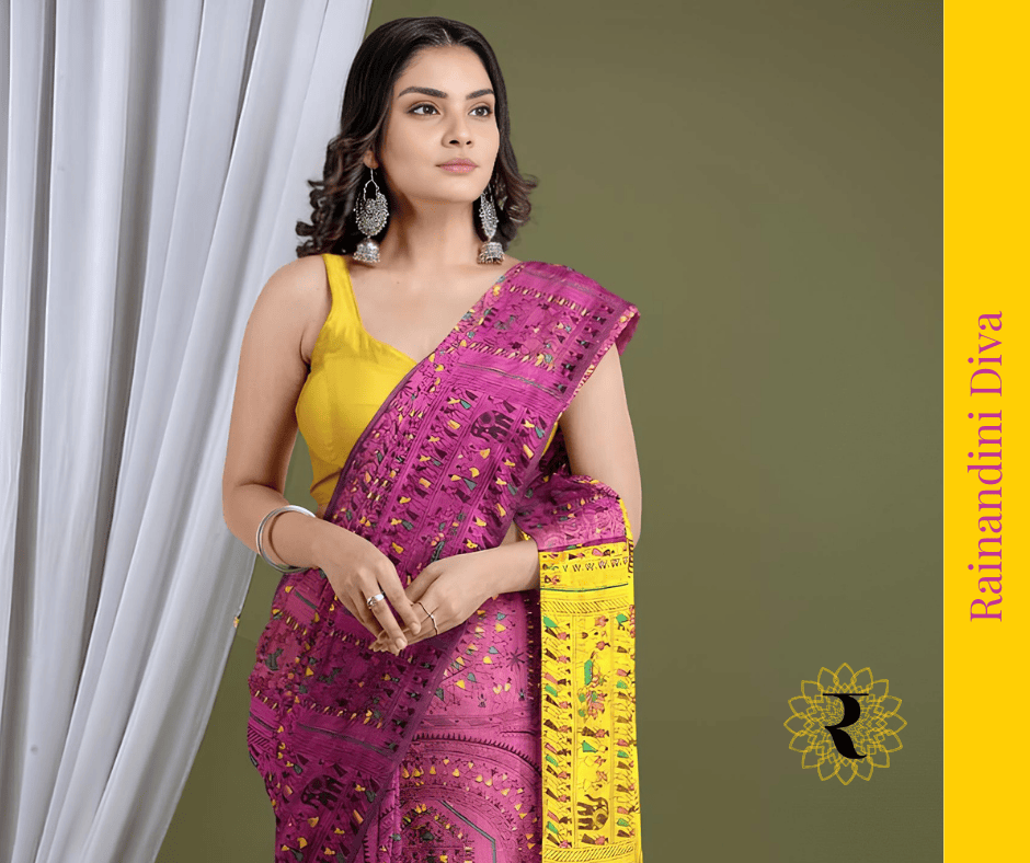 Madhubani Cotton Silk Goldie Madhubani Cotton Silk Goldie