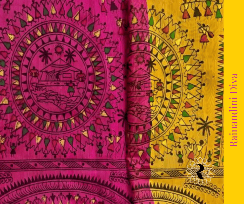 Madhubani Cotton Silk Goldie Madhubani Cotton Silk Goldie