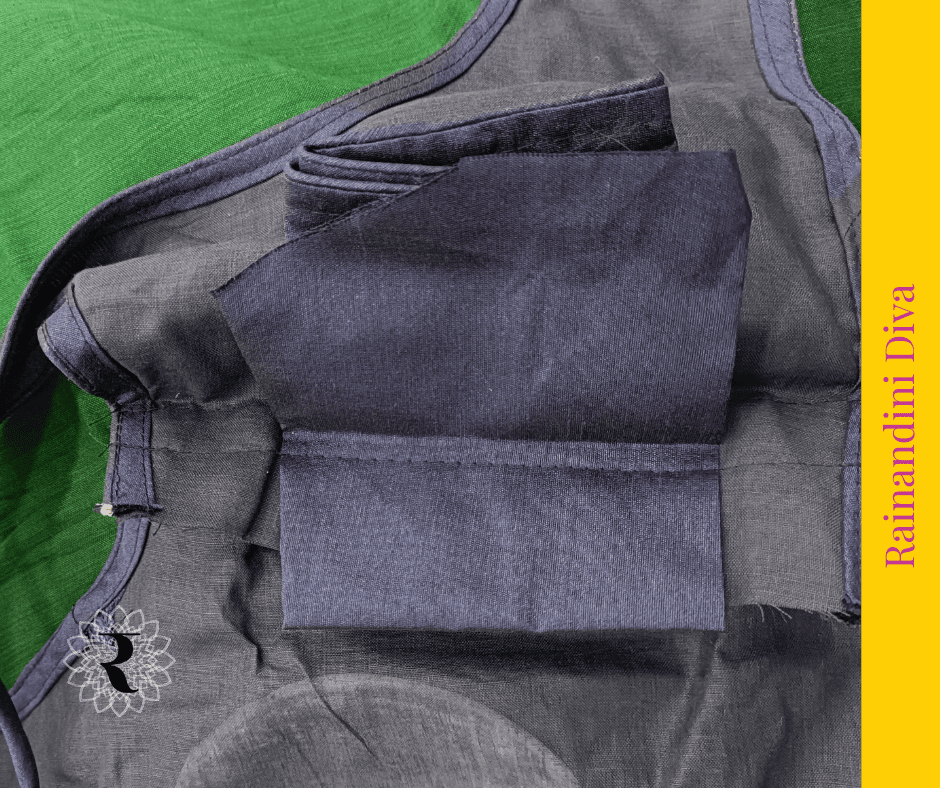 Grey Ghicha Silk Blouse Royal Neck Grey Ghicha Silk Blouse Royal Neck