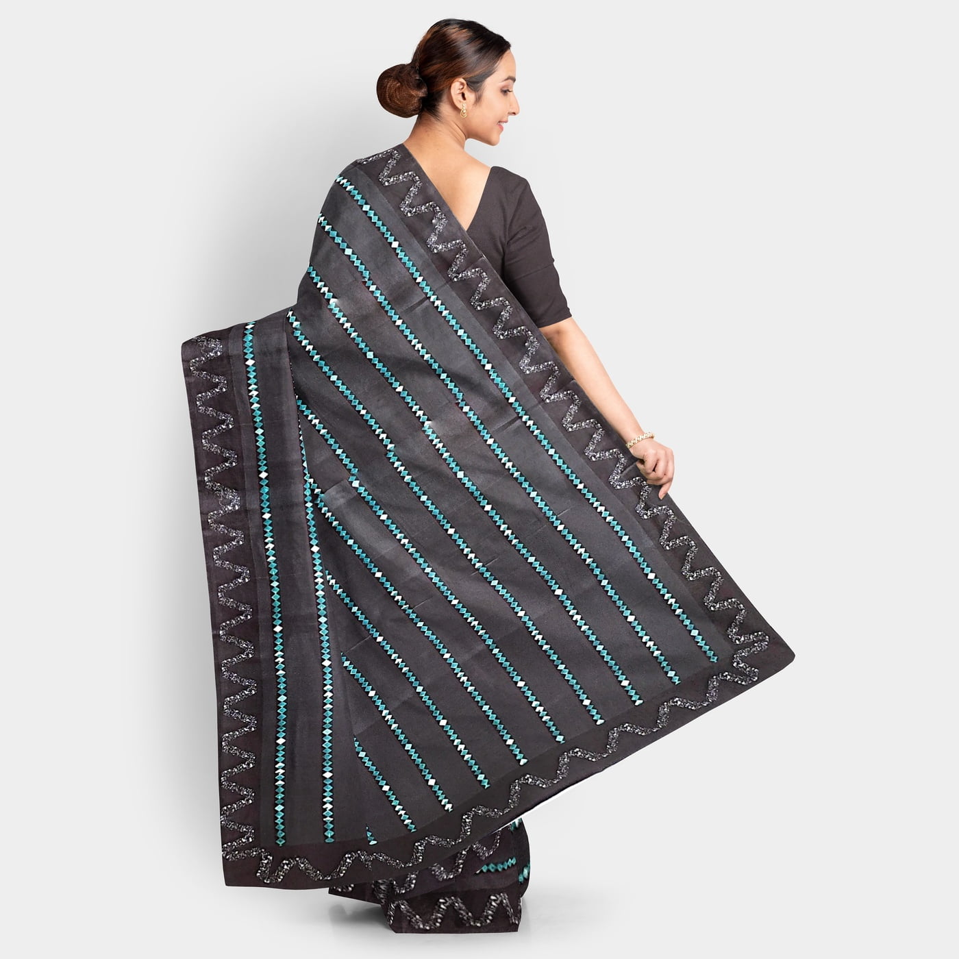 Rocky Aur Rani Satin Saree with BP Rocky Aur Rani Satin Saree with BP