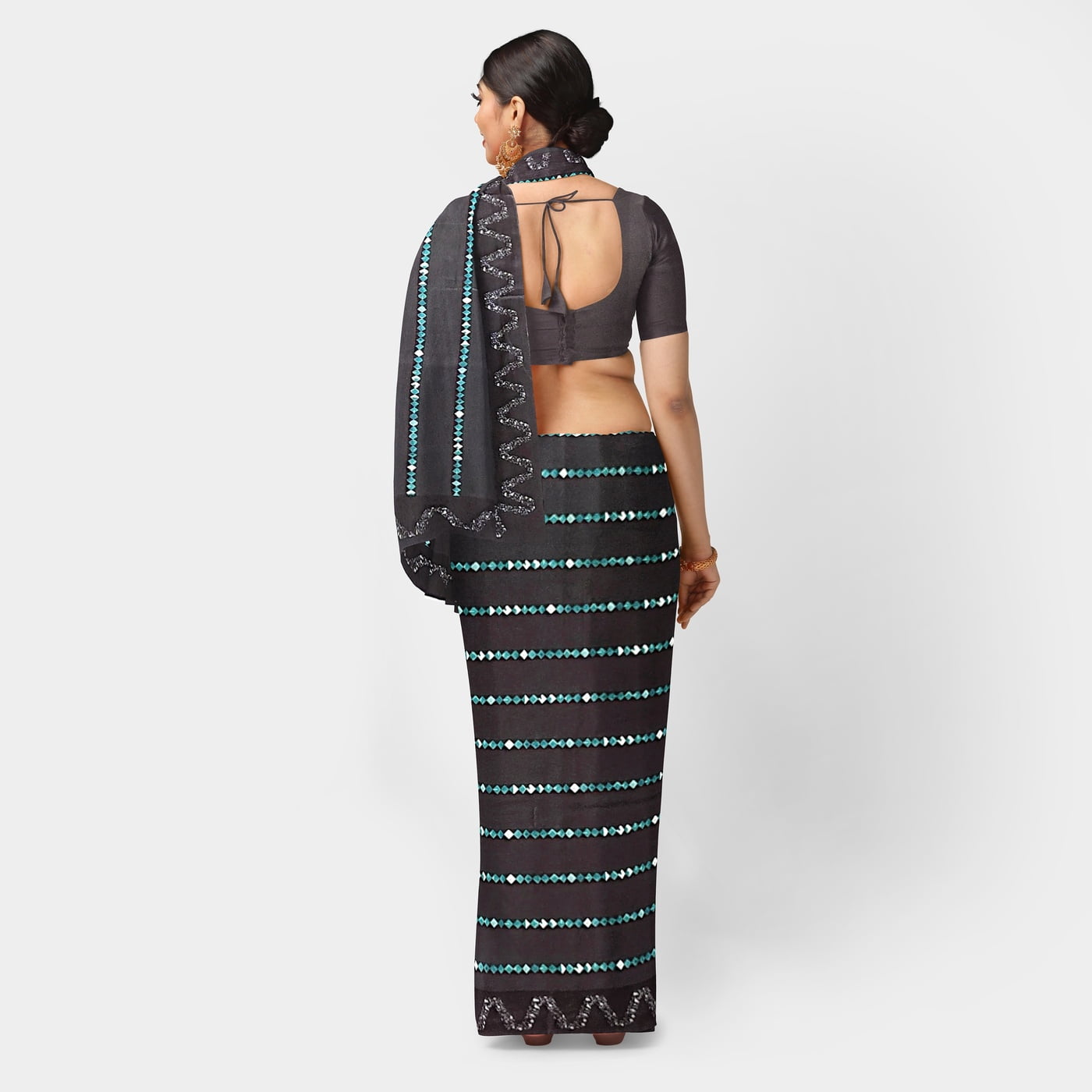 Rocky Aur Rani Satin Saree with BP Rocky Aur Rani Satin Saree with BP